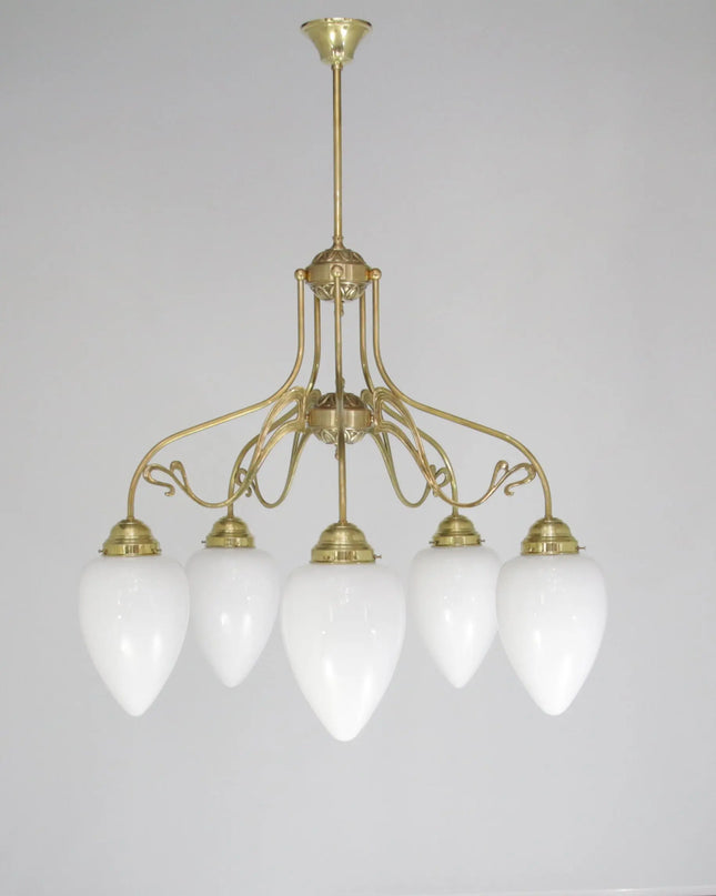 Deckenleuchte 10108 naturmessing 5 Flammig L_und_M_Lee_Lampen