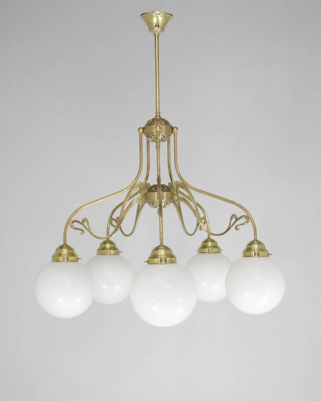 Deckenleuchte 10110 naturmessing 5 Flammig L_und_M_Lee_Lampen