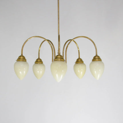 Deckenleuchte 10113 naturmessing 5 Flammig L_und_M_Lee_Lampen