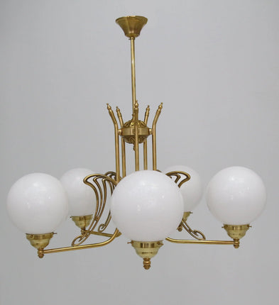 Deckenleuchte 10116 naturmessing 5 Flammig L_und_M_Lee_Lampen