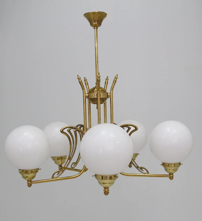 Deckenleuchte 10116 naturmessing 5 Flammig L_und_M_Lee_Lampen