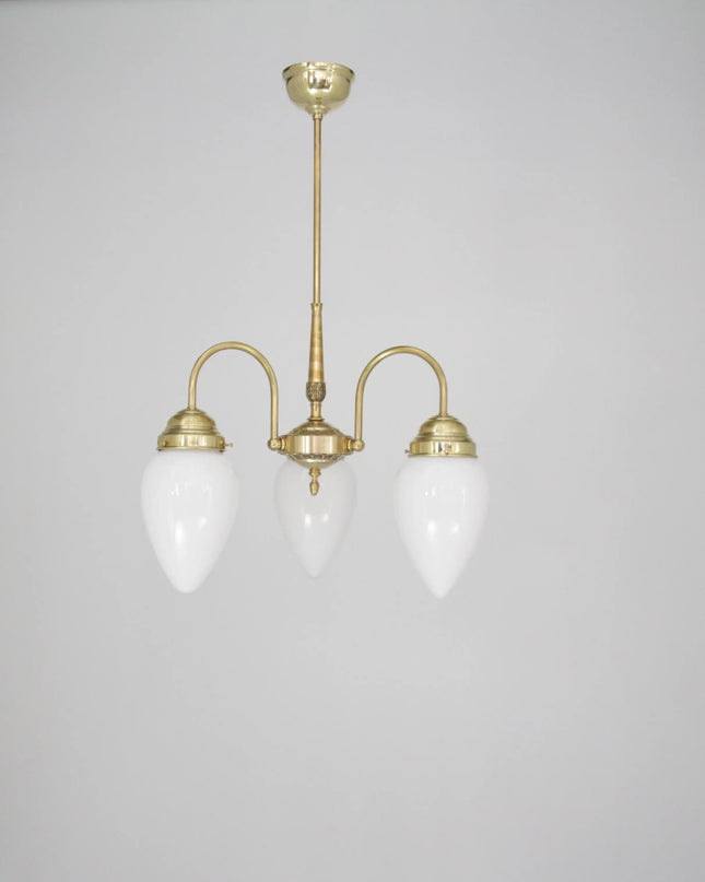 Deckenleuchte 3 Flammig Naturmessing D10136 L und M  Lee Lampen