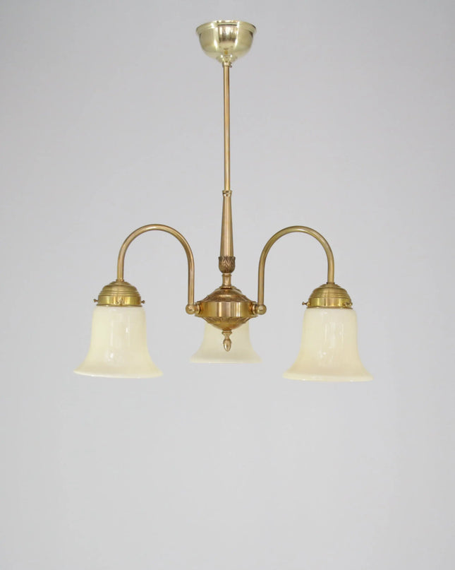 Deckenleuchte 3 Flammig Naturmessing D10139 L und M  Lee Lampen
