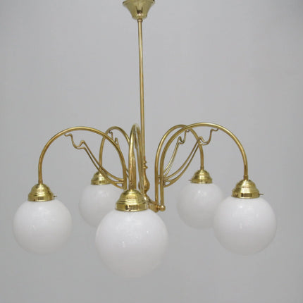 Deckenleuchte 5 Flammig Naturmessing D10117 L und M  Lee Lampen