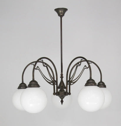 Deckenleuchte 5 Flammig Antik D10117 L und M  Lee Lampen