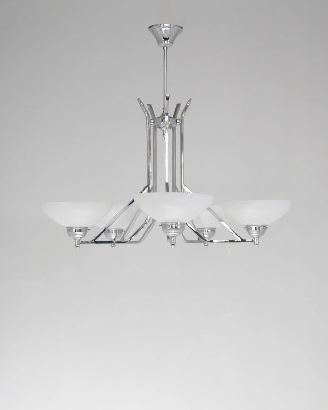 Deckenleuchte 5 Flammig Chrom D10125 L und M  Lee Lampen